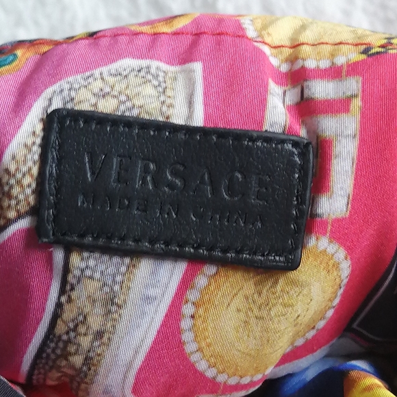 VERSACE Cell Phone Holder in a Pink and Jewel Print Puffer Coat Design NWT - Picture 2 of 4